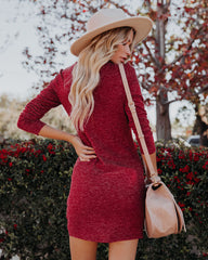 Americas Sweetheart Long Sleeve Dress - Wine - FINAL SALE LIST-001