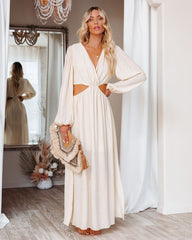 Amora Long Sleeve Cutout Maxi Dress - FINAL SALE ENDL-001