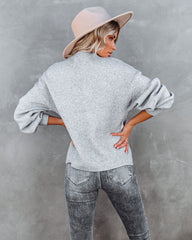 Amsterdam Mock Neck Sweater - Heather Grey FATE-001