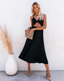 Anaya Cutout Midi Dress - Black - FINAL SALE