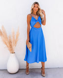 Anaya Cutout Midi Dress - Clean Blue - FINAL SALE