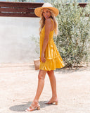 Angelina Pocketed Babydoll Dress - Sunflower FLAW-001