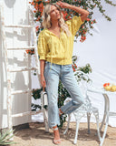 Anthem Cotton Textured Blouse - Yellow - FINAL SALE COLL-001
