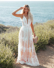 Antonia Maxi Dress - White LUXX-001