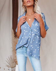 Aries Printed Button Down Top InsStreet