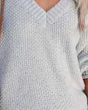 Arwen V-Neck Knit Sweater - Grey - FINAL SALE InsStreet