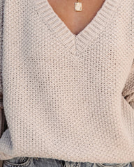 Arwen V-Neck Knit Sweater - Taupe - FINAL SALE InsStreet