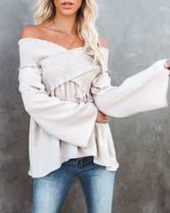 Ascension Smocked Off The Shoulder Top - Natural InsStreet