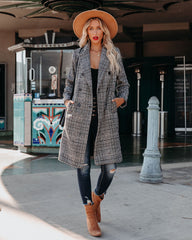 Asher Pocketed Houndstooth Coat - FINAL SALE InsStreet