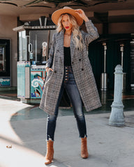 Asher Pocketed Houndstooth Coat - FINAL SALE InsStreet