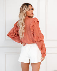 Atherton Embroidered Ruffle Blouse - FINAL SALE InsStreet