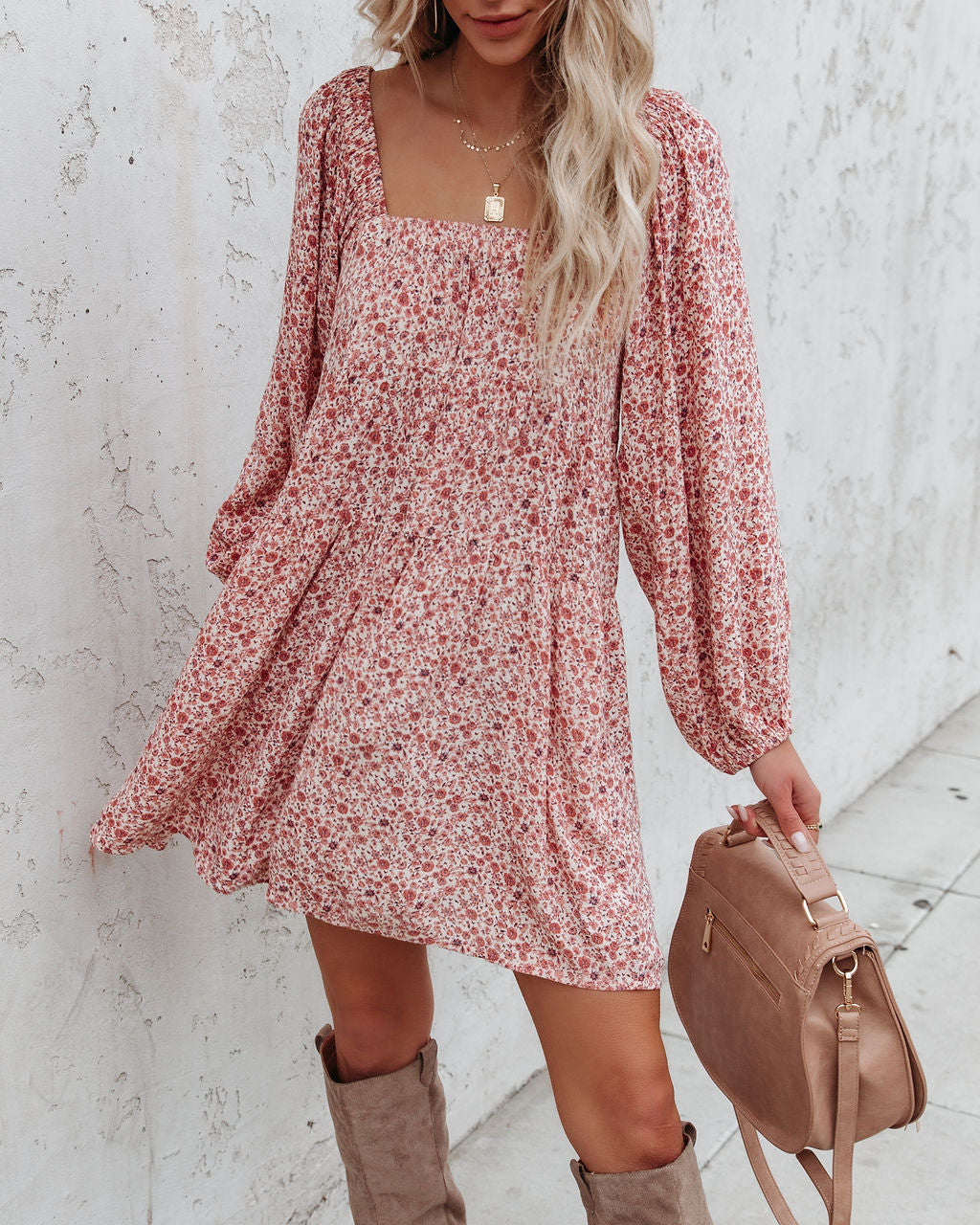 Aubree Pocketed Floral Babydoll Dress InsStreet