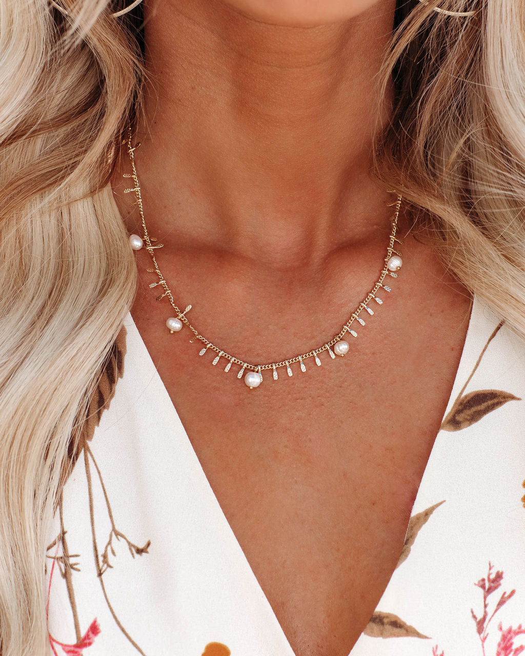 Aurelia Pearl Charm Necklace InsStreet