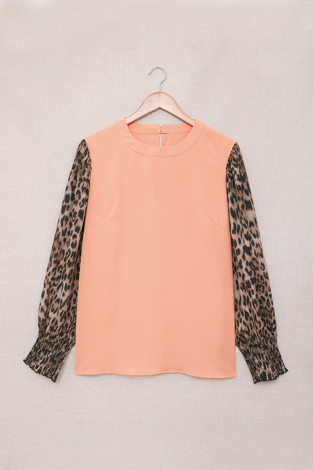 Leopard Puff Sleeve Spliced Top Ins Street