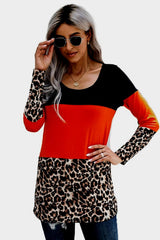 Lace Back Leopard Cut & Sew Tee Ins Street
