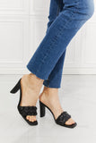 MMShoes Top of the World Braided Block Heel Sandals in Black Ins Street