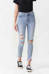 Lovervet Full Size Lauren Distressed High Rise Skinny Jeans Ins Street