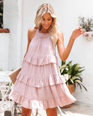 Baise Pocketed Tiered Mini Dress - Mauve InsStreet