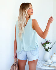 Bakersfield Modal Blend V-Neck Tank - Sage InsStreet