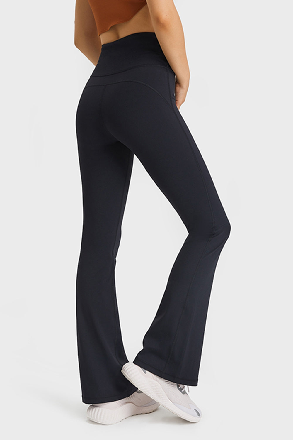 Elastic Waist Flare Yoga Pants Ins Street