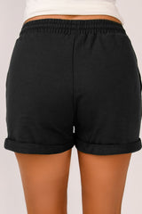 Drawstring Cuffed Shorts with Pockets Ins Street