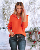 Beatrix Collared Knit Sweater - Blood Orange - FINAL SALE InsStreet
