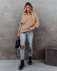 Beatrix-Collared-Knit-Sweater-Tan InsStreet