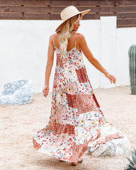 Beauty In Bloom Patchwork Boho Maxi Dress InsStreet