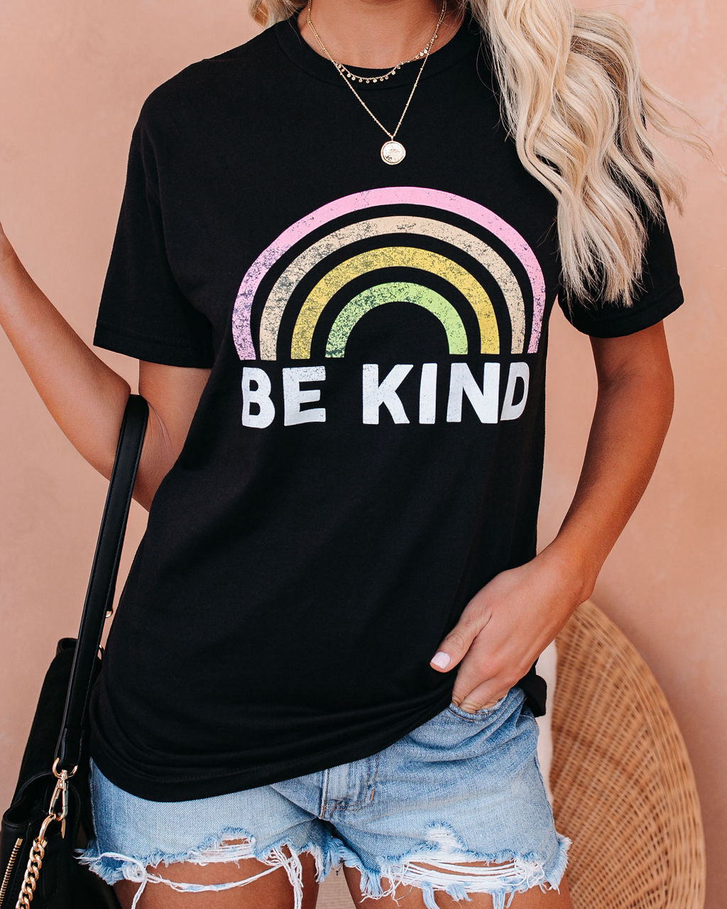 Be Kind Cotton Blend Rainbow Tee InsStreet