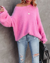 Belfair Fuzzy Knit Sweater - Pink - FINAL SALE InsStreet