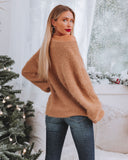 Belfair Fuzzy Knit Sweater - Light Mocha - FINAL SALE InsStreet