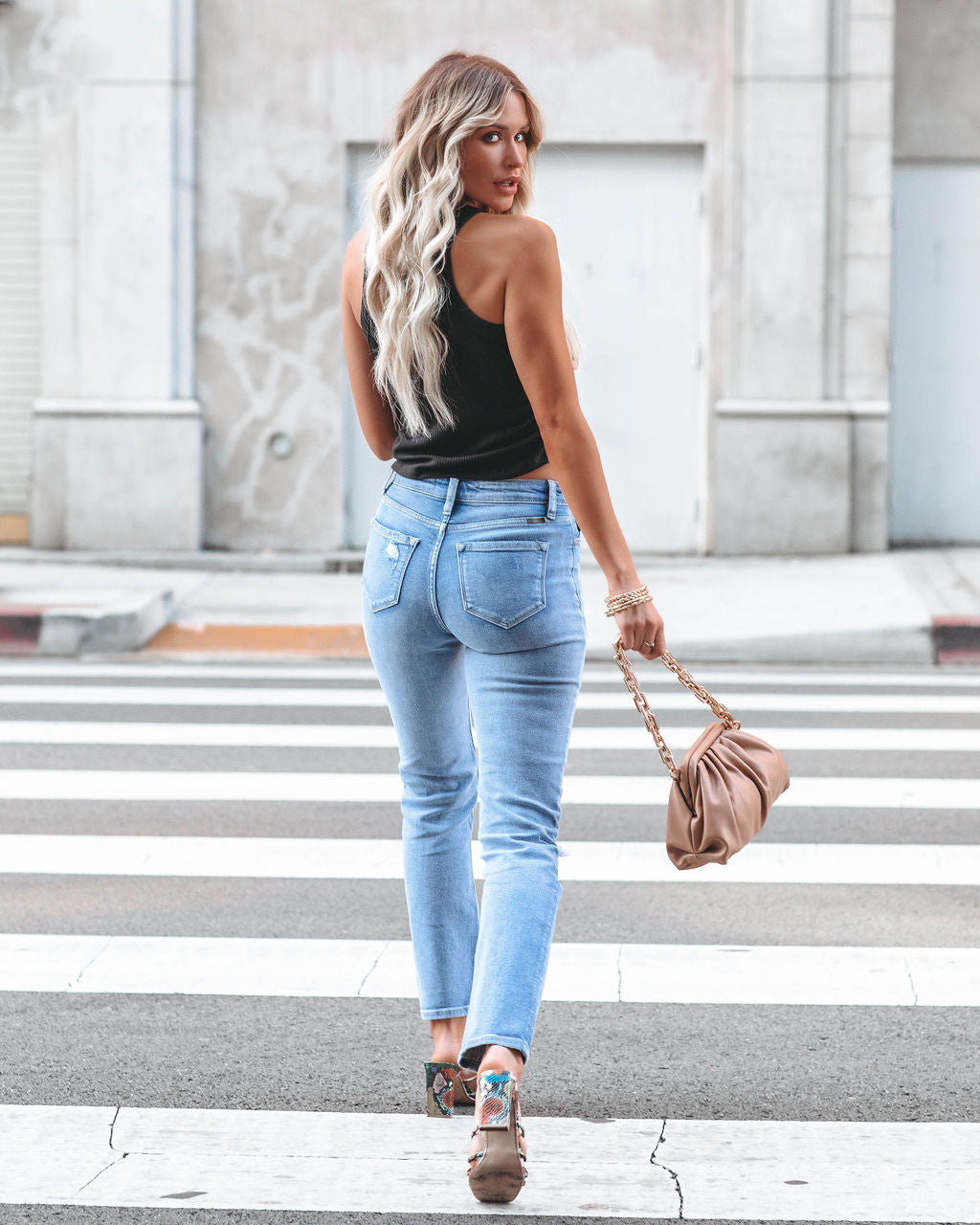 Bella Ruched Knit Crop Tank - Black InsStreet