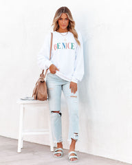 Be Nice Cotton Corded Pullover InsStreet