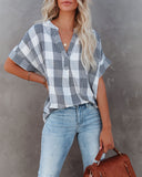 Be Organic Plaid Relaxed Top InsStreet