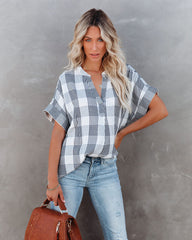 Be Organic Plaid Relaxed Top InsStreet