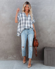 Be Organic Plaid Relaxed Top InsStreet