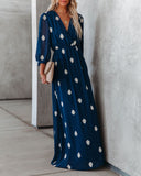 Be Spontaneous Embroidered Maxi Dress - Navy InsStreet