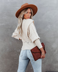 Bethany Cable Knit Ruffle Sweater - FINAL SALE InsStreet