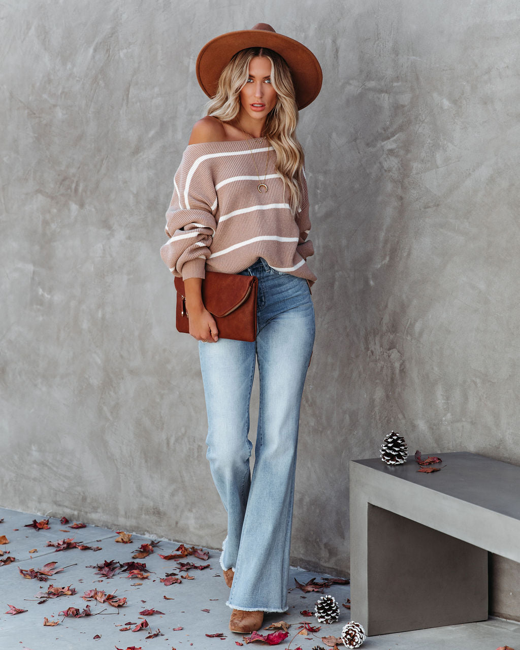 Beth Striped Knit Sweater - Tan - FINAL SALE InsStreet