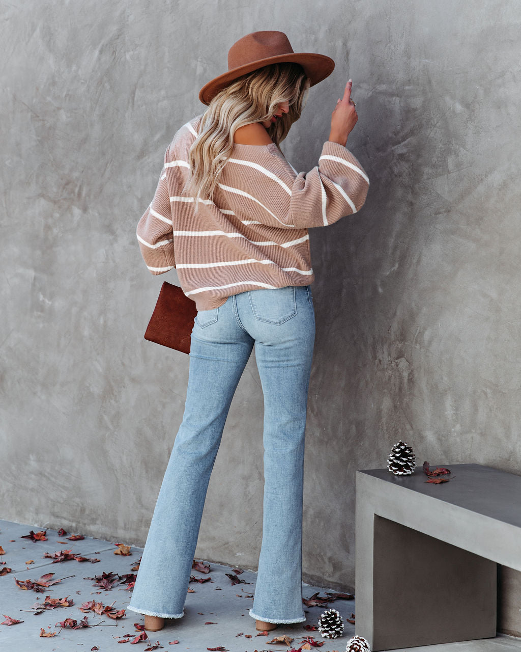 Beth Striped Knit Sweater - Tan - FINAL SALE InsStreet