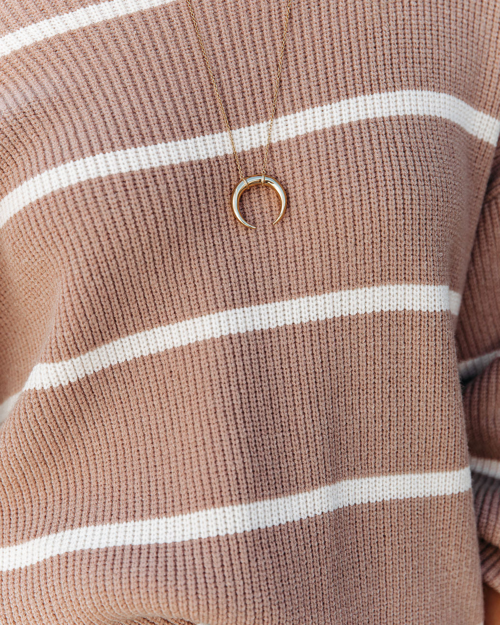 Beth Striped Knit Sweater - Tan - FINAL SALE InsStreet