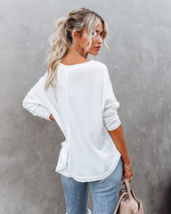 Between Us Thermal Knit Top - White InsStreet