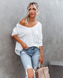 Between Us Thermal Knit Top - White InsStreet