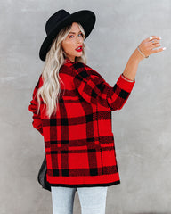 Black Rock Pocketed Plaid Cardigan - FINAL SALE InsStreet