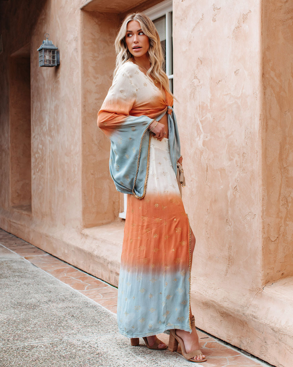 Boho ombre shop maxi skirt