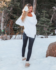 Bonnie Cotton Relaxed Knit Sweater - White - FINAL SALE InsStreet