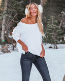 Bonnie Cotton Relaxed Knit Sweater - White - FINAL SALE InsStreet