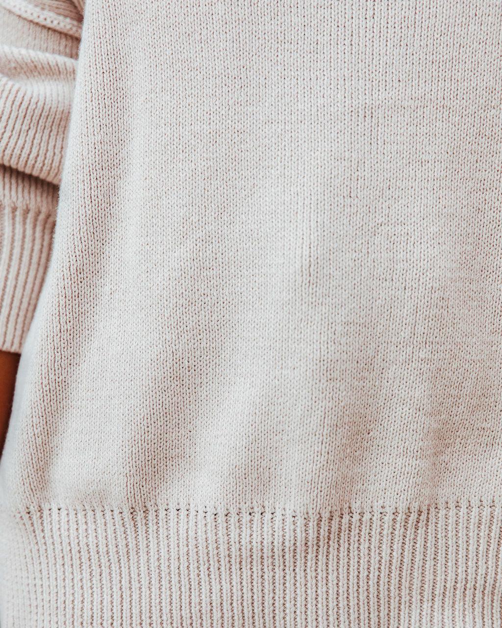 Bonnie Cotton Relaxed Knit Sweater - Beige - FINAL SALE InsStreet