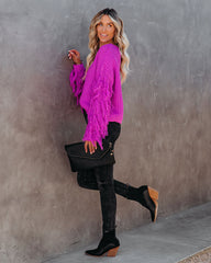 Bowman Fringe Knit Sweater - Orchid InsStreet