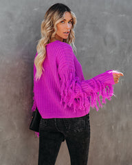 Bowman Fringe Knit Sweater - Orchid InsStreet